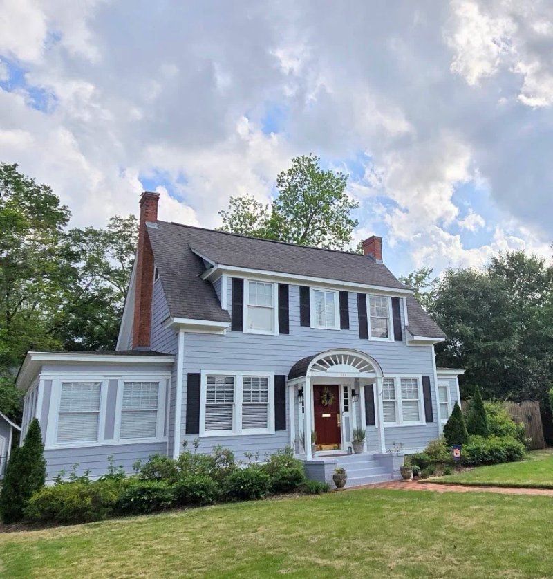 E Thatch Baby Blue Exterior and Bath Remodel